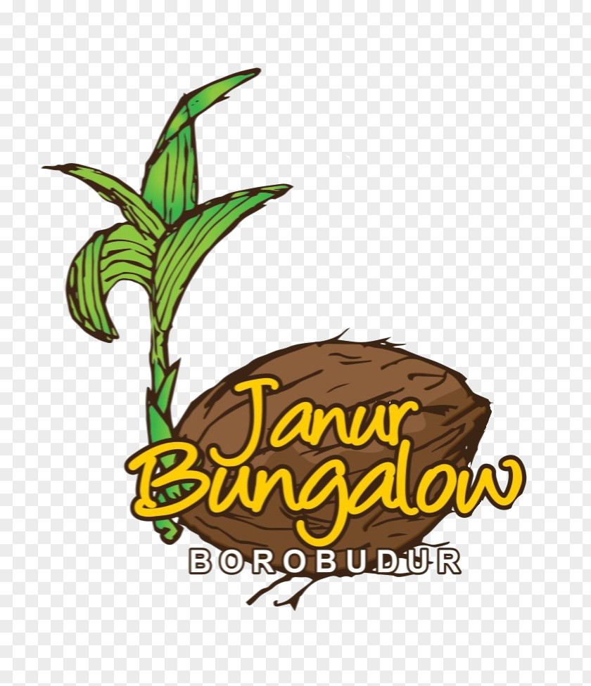 Beachfront Watercolor Janur Bungalow Logo Yogyakarta Illustration Font PNG