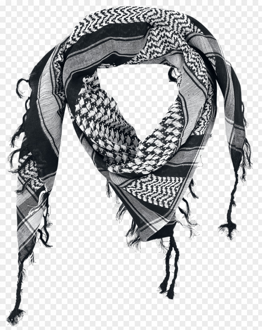 Black Scarf Palestinian Keffiyeh Kerchief Shawl PNG