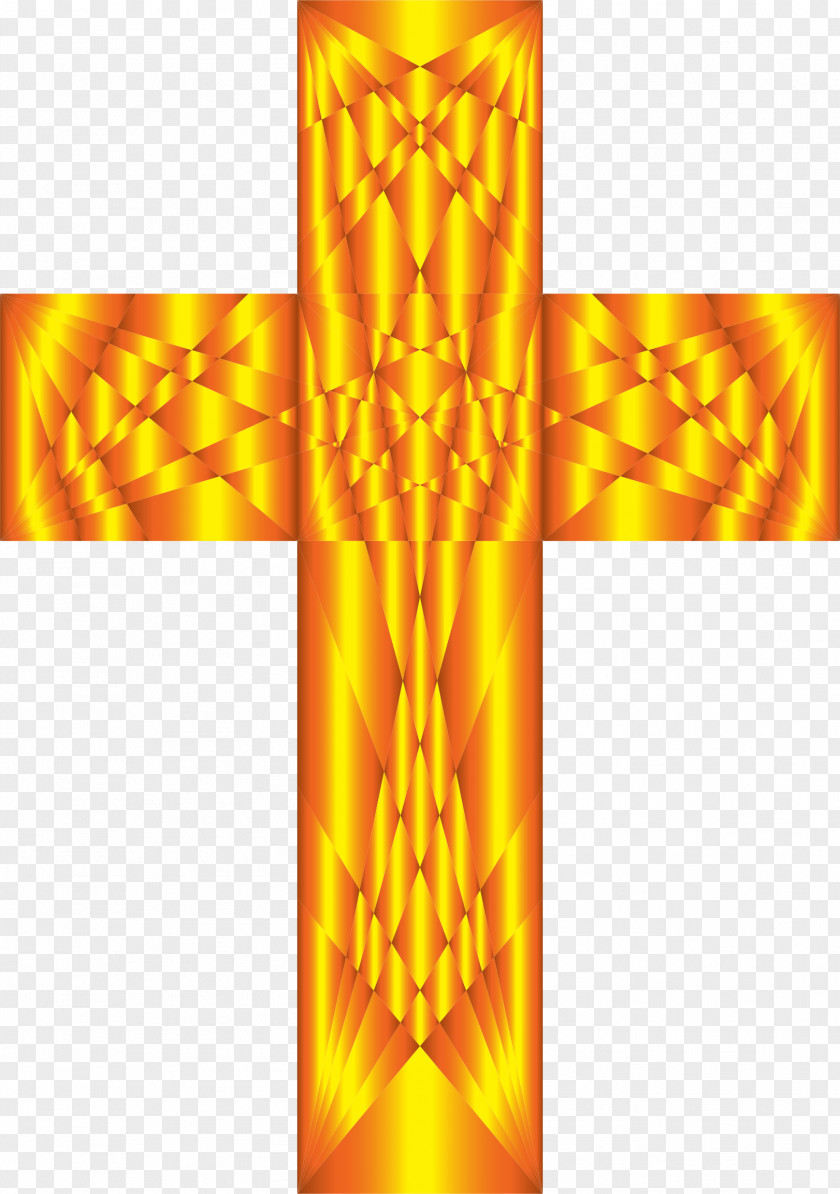 Christian Cross Gold Symbol PNG