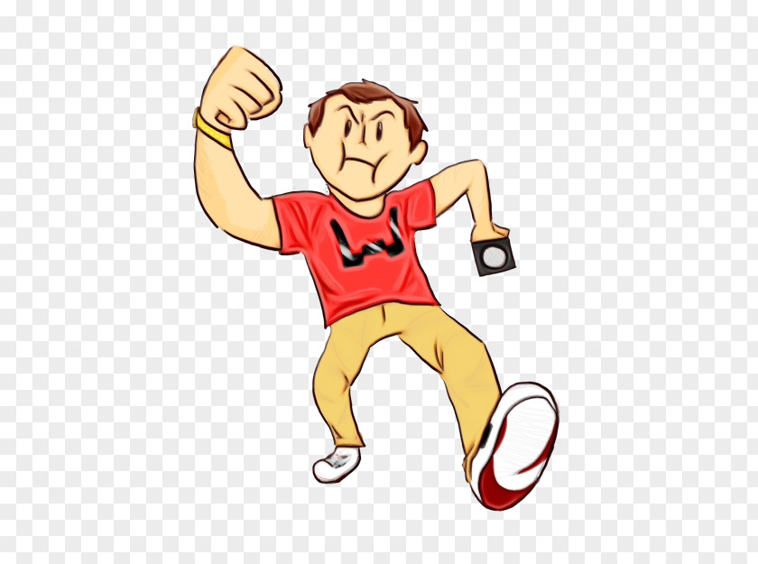 Pleased Gesture Watercolor Cartoon PNG