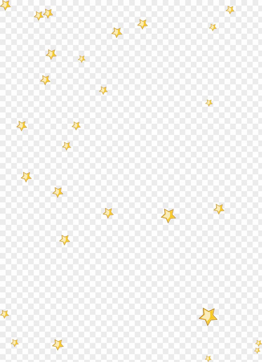 Yellow Floating Stars PNG