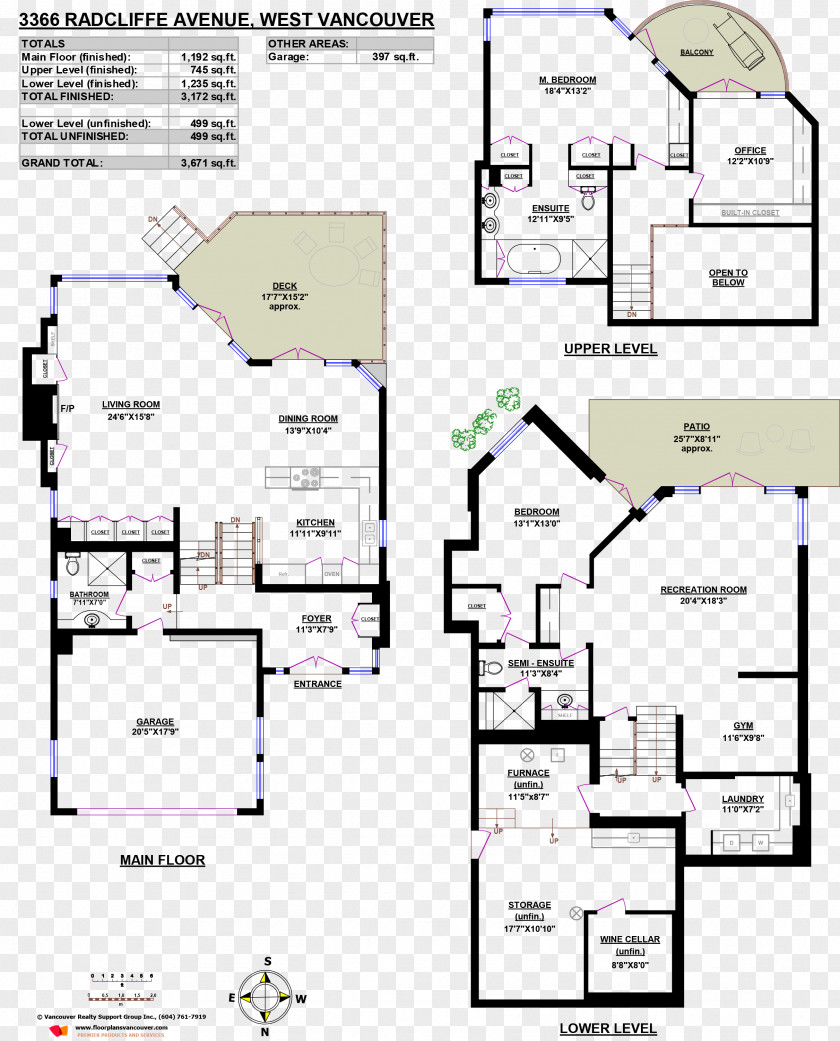 House West Vancouver End Floor Plan Real Estate PNG