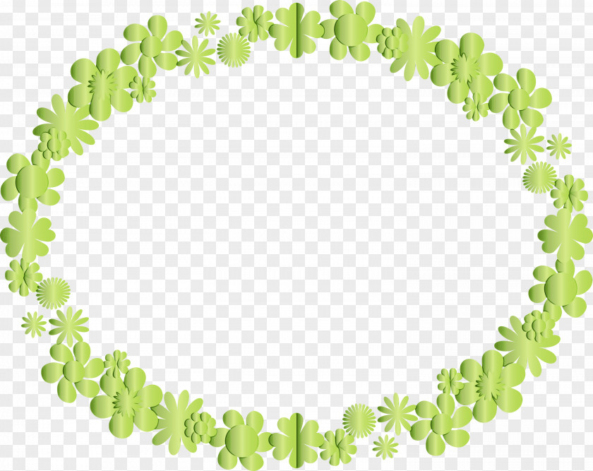 Green Lei Circle PNG