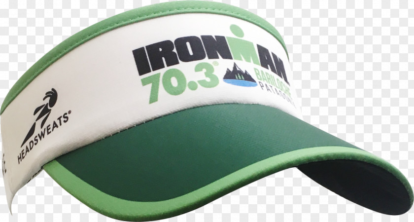 IRONMAN-TRIATHLON Baseball Cap Visor Green Goggles PNG