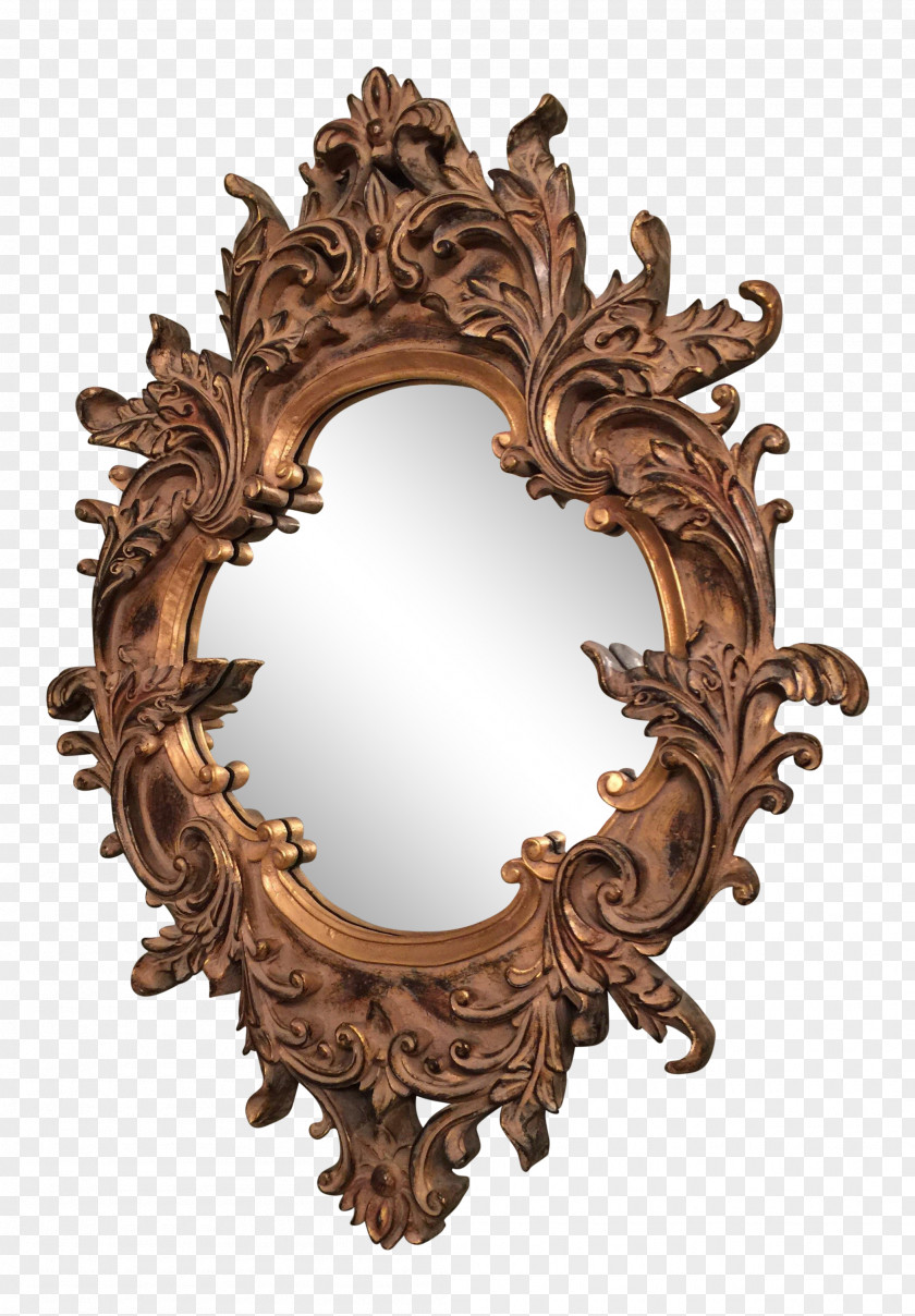 Mirror Victorian Wall Rococo Melody Maison Gold Ornate Antique PNG