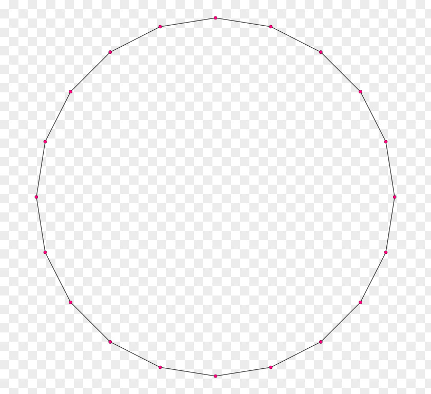 Circle Polygon Point Octadecagon Megagon PNG