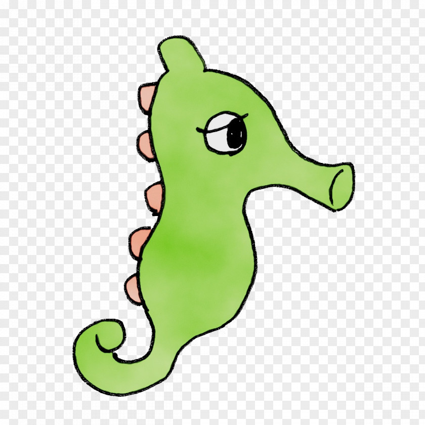 Seahorses Pipefishes And Allies Cartoon Green Tail PNG