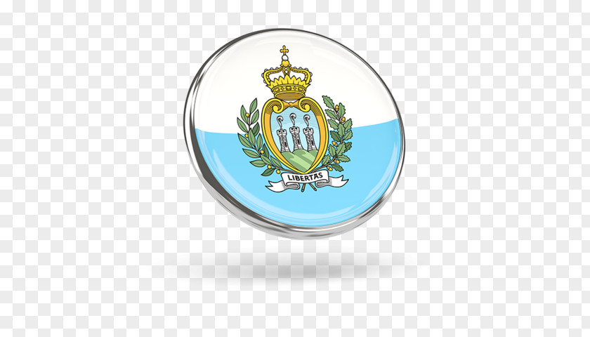 Circular Metal Frame San Marino Emblem Pin Badges National Flag Product PNG