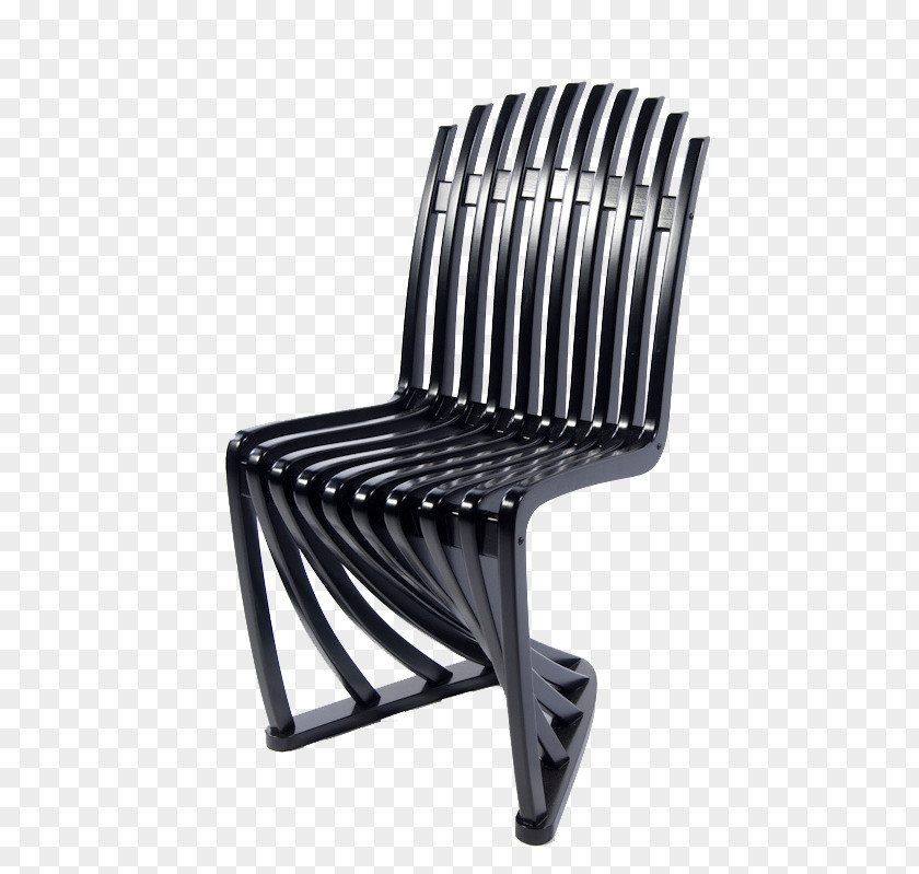 Creative Black Streamlined Chair Panton Table Furniture Bench PNG