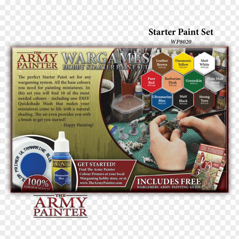 Painting Army Painter Warpaints Starter Paint Set Brush Metal / Resin Assembly Kit PNG
