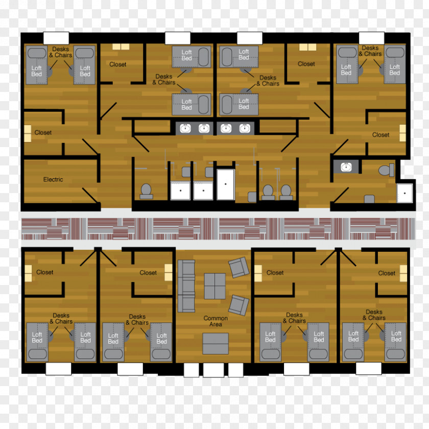 Dormitories Floor Plan Honors Hall House Dormitory PNG