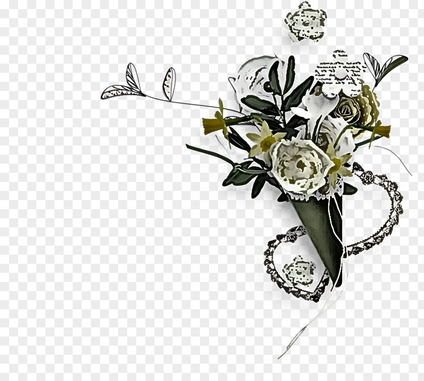 Headpiece Blackandwhite Flowers Background PNG