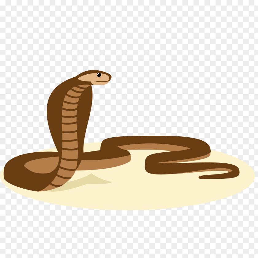 Brown Snake Vector Reptile Cartoon Illustration PNG