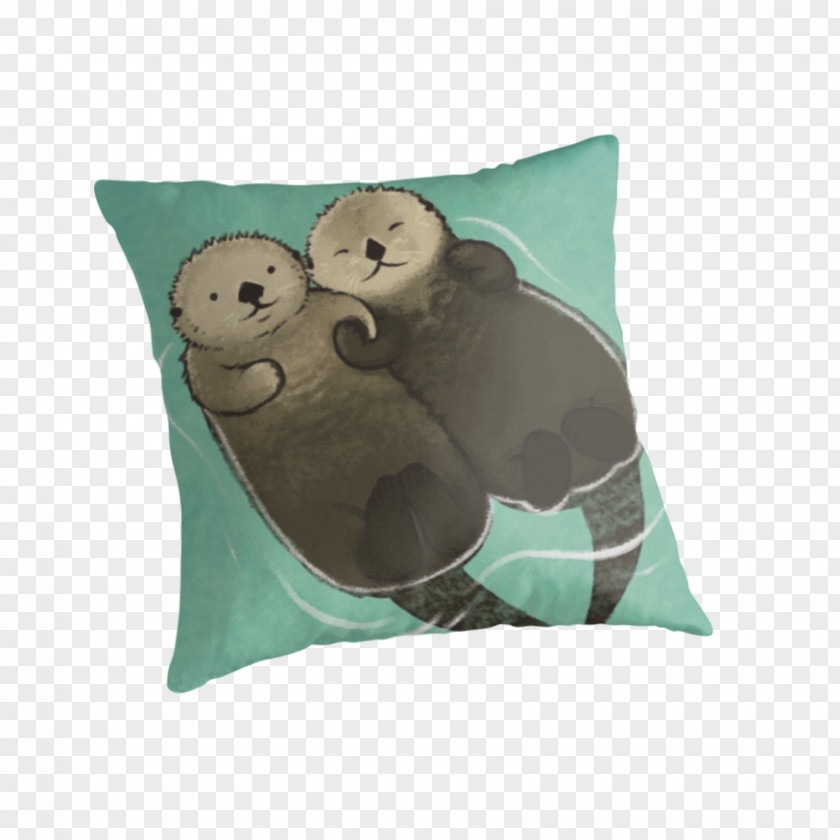 Otter Throw Pillows T-shirt Cushion PNG