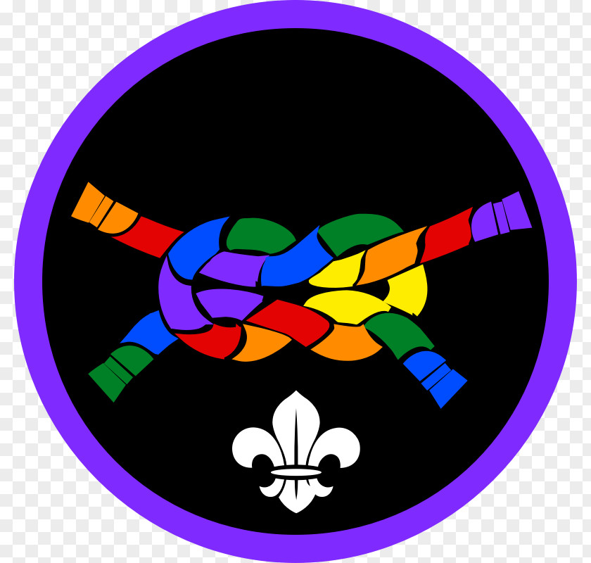 Pride Scouting Merit Badge Knot Clip Art PNG