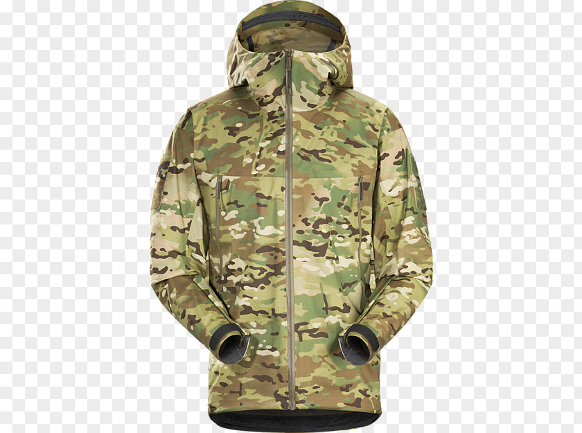 Arc'teryx Hoodie Camouflage Jacket MultiCam PNG