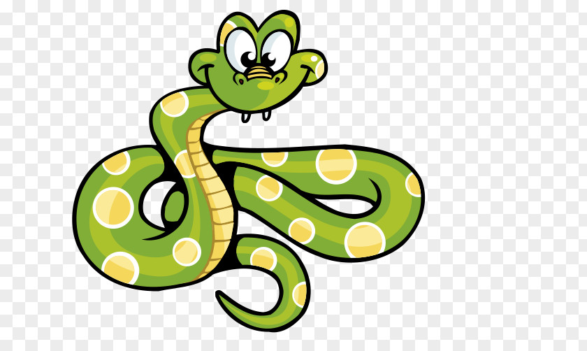 Cartoon Snakes Green Spot Snake Computer File PNG