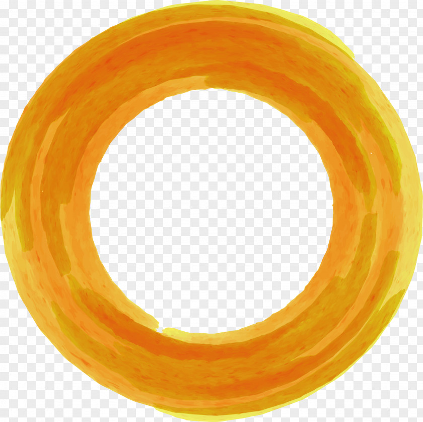 Khaki Colored Circles Yellow Circle Watercolor Painting PNG