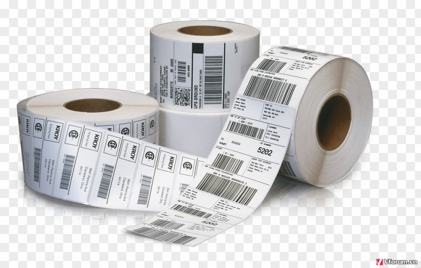 Printer Paper Sticker Barcode Label Thermal-transfer Printing PNG