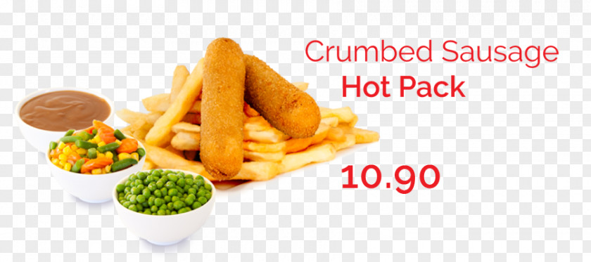 Sausage And Chips French Fries Fish Schnitzel Junk Food Vegetarian Cuisine PNG