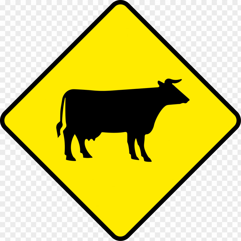 Irish Cattle Traffic Sign Pedestrian Crossing Warning Road PNG