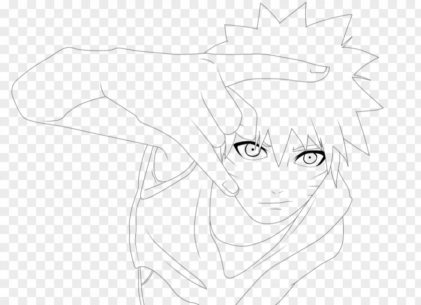 Lineart Naruto Eye Drawing Line Art Cartoon Sketch PNG
