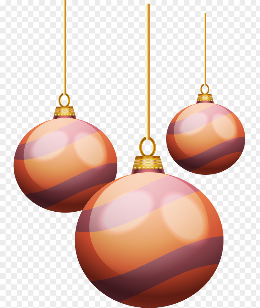 Orange Stripes Holiday Ball Ornaments Christmas Ornament Purple PNG