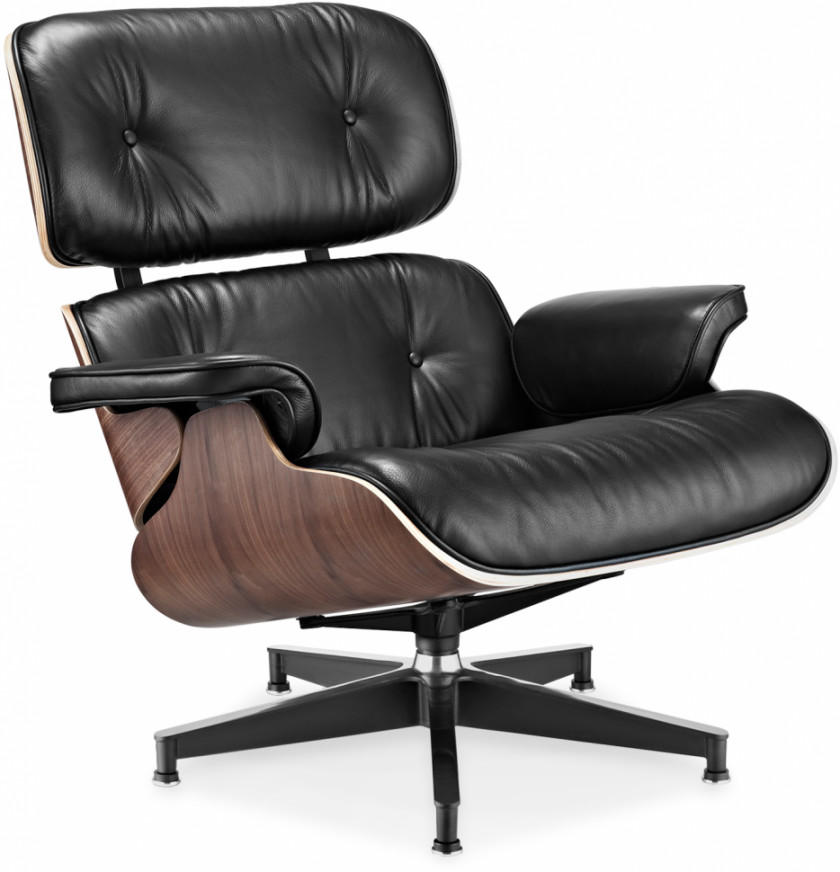 Armchair Eames Lounge Chair Wood Charles And Ray Foot Rests PNG
