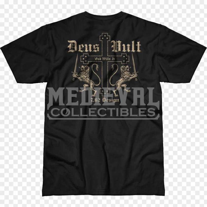 Deus Vult Printed T-shirt Clothing Sleeve PNG