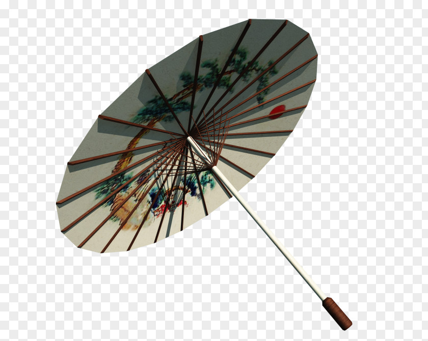Margin Oil-paper Umbrella PNG