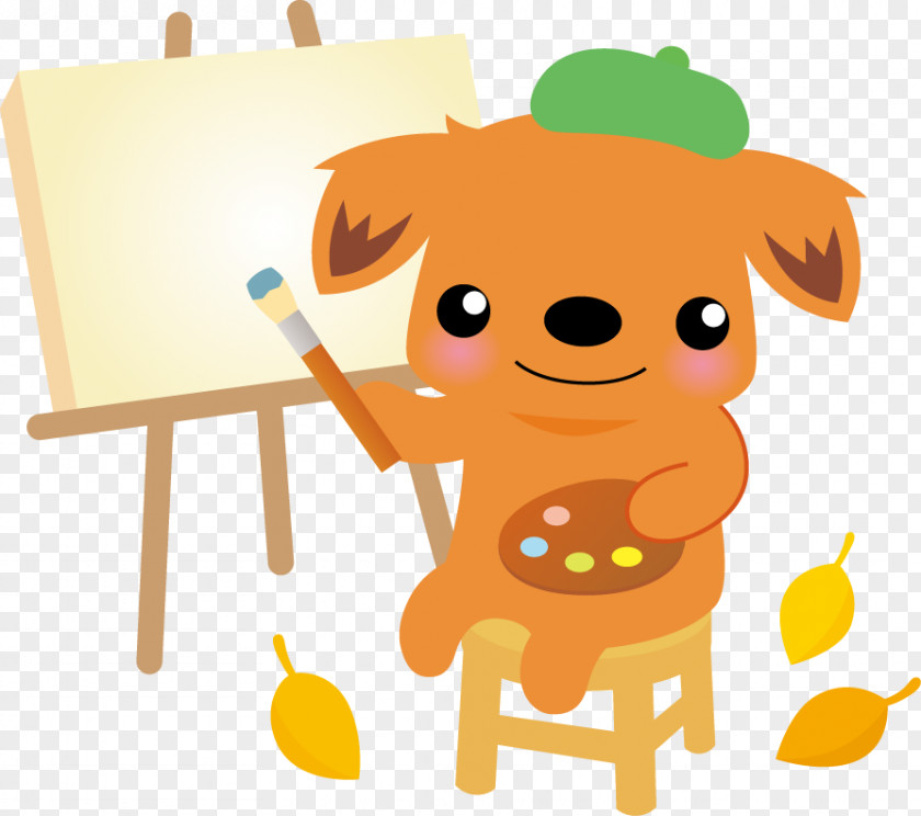 Dog Illustration Art Autumn Image PNG