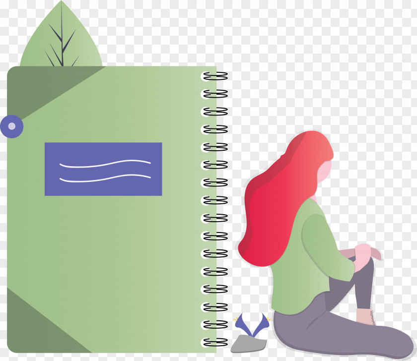 Notebook Girl PNG