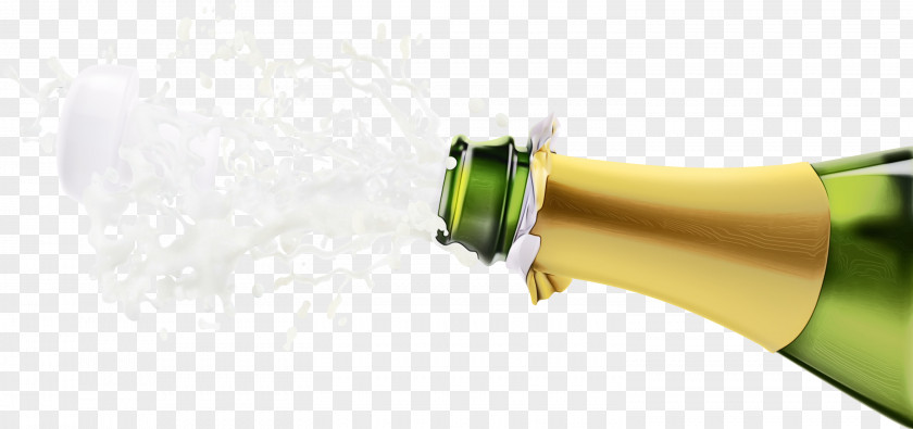 Champagne Yellow Bottle PNG