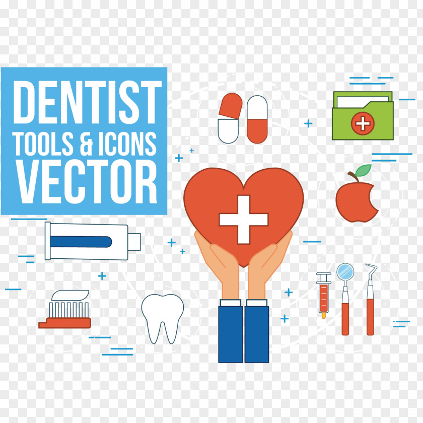 Vector Medical First Aid Tools Dentistry Illustration PNG