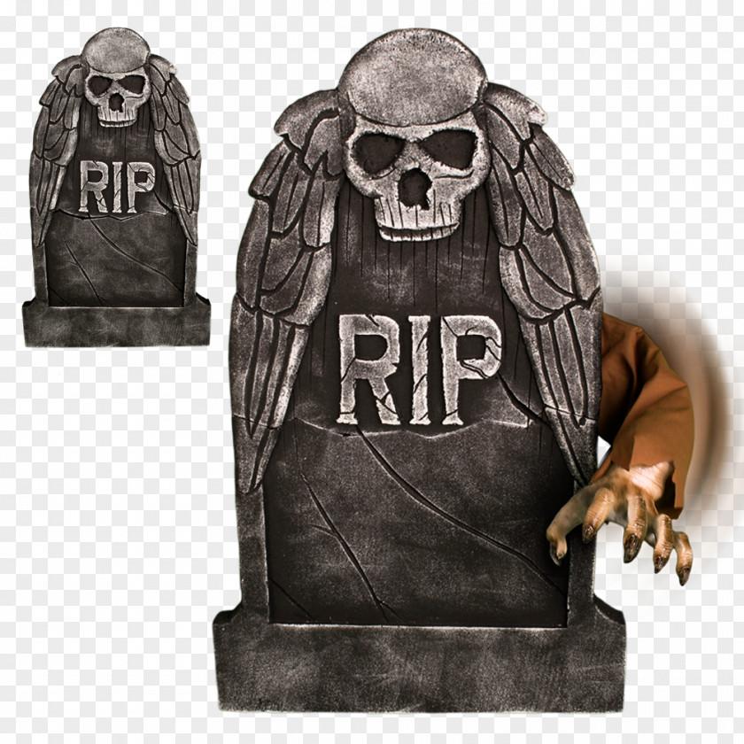 Broken Arm Headstone Halloween Boogeyman Horror Animatronics PNG