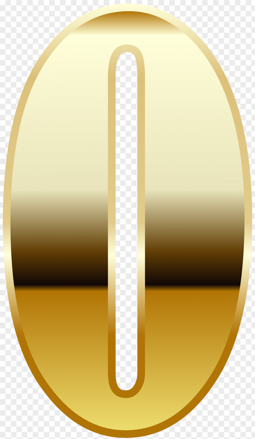 Gold Number Zero Image Yellow PNG