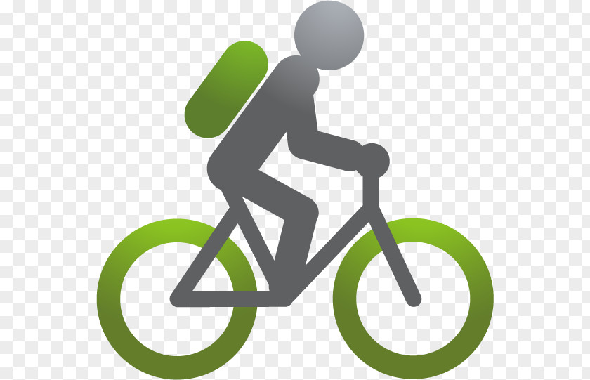 Green Bicycle Car Vehicle Flat Design Icon PNG