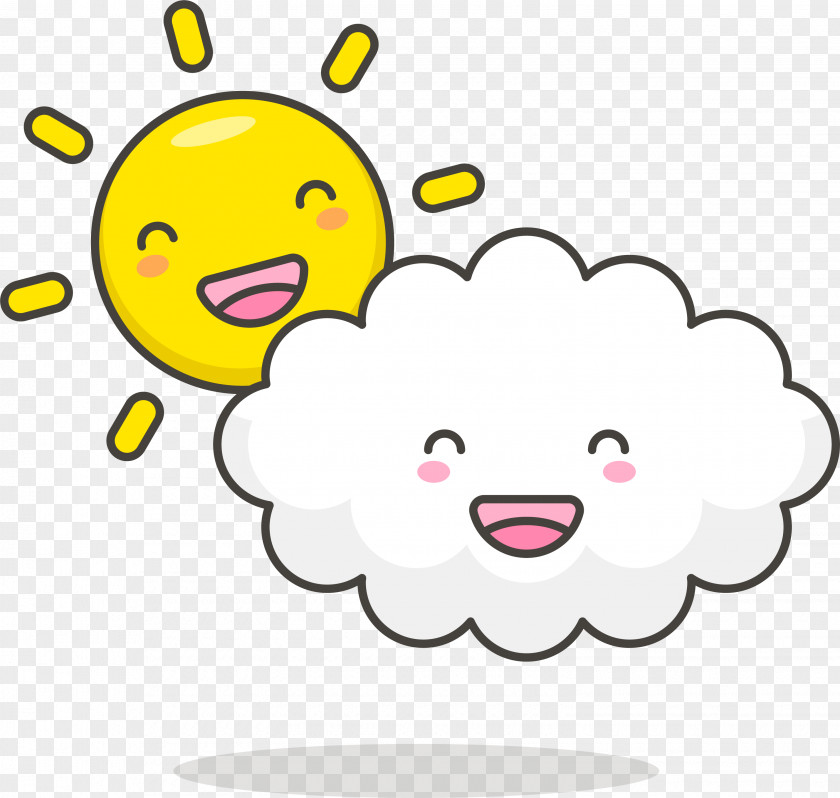 Lovely White Clouds And The Sun Cloud Drawing Euclidean Vector PNG