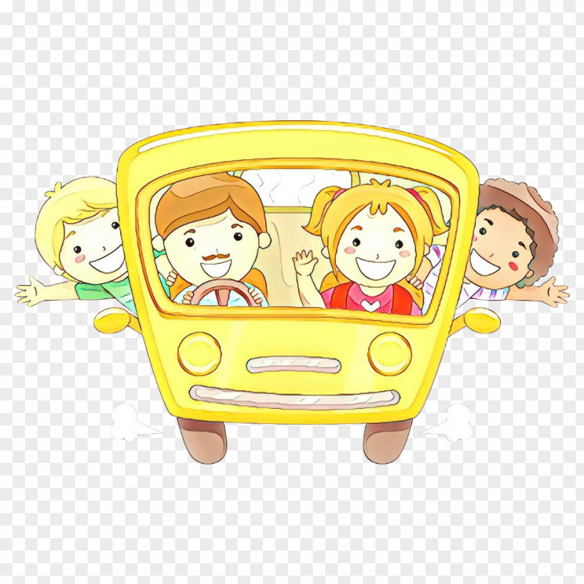 School Bus Child Cartoon PNG