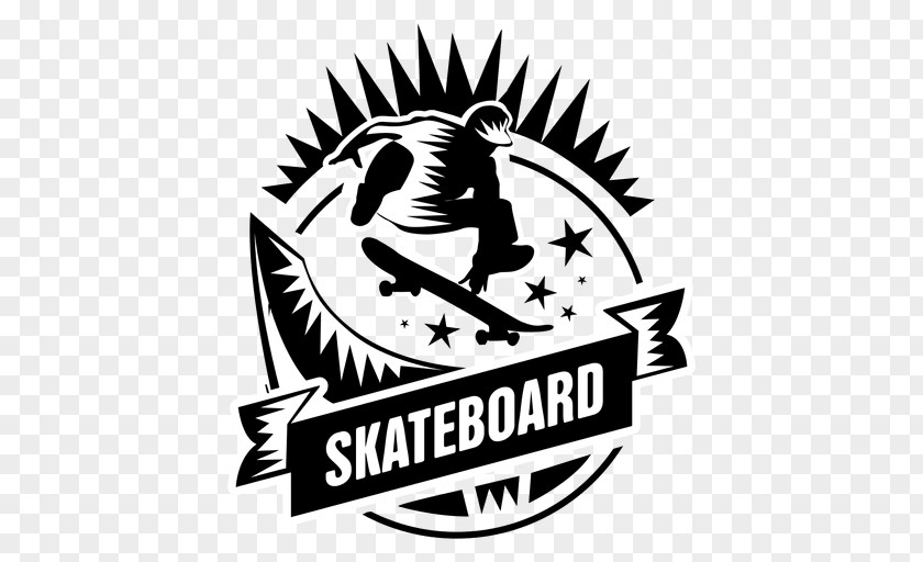 Skateboard Logo Sticker Wall Decal Label PNG