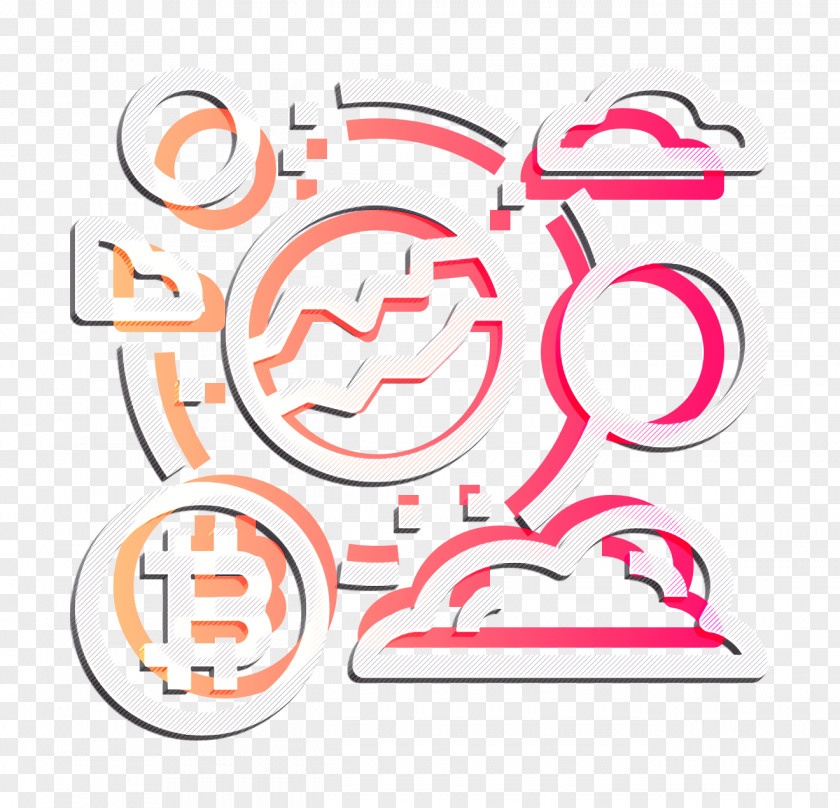 Global Icon Bitcoin Cryptocurrency PNG