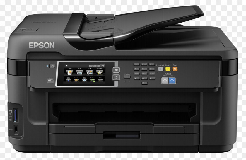 Printer Multi-function Epson WorkForce WF-7610 Inkjet Printing PNG