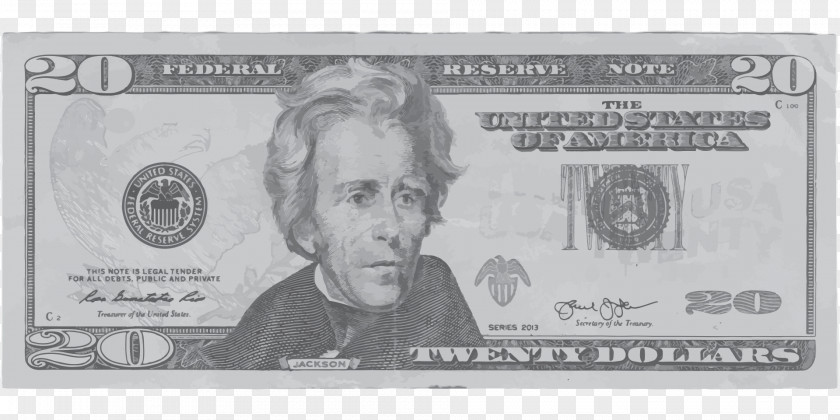 United States Twenty-dollar Bill One-dollar Dollar Replacement Banknote PNG