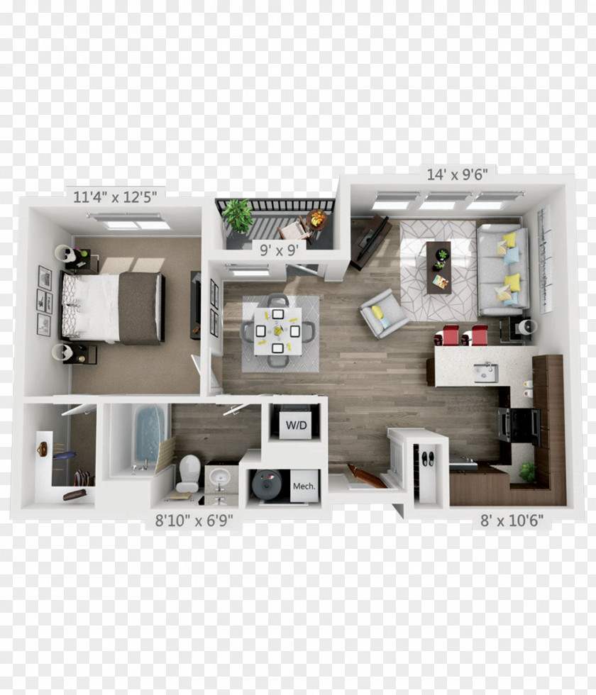 Apartment 4th West Apartments Floor Plan Bedroom PNG