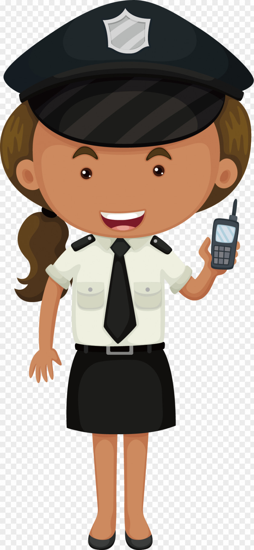 Black Little Policewoman Vector Police Officer Royalty-free Clip Art PNG