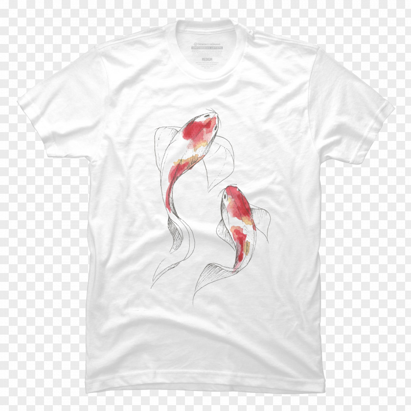 Four Koi T-shirt Watercolor Painting Art Design By Humans PNG
