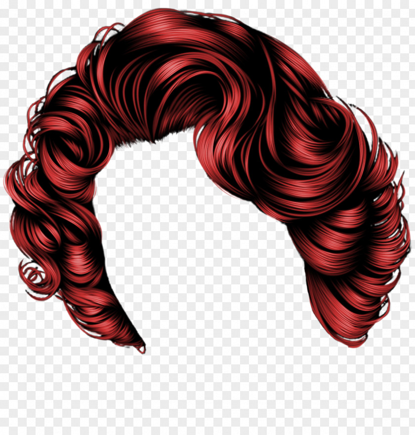 Hair Wig Red Clip Art PNG