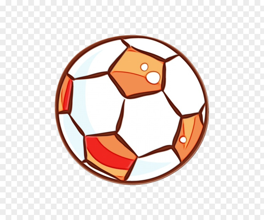 Orange Soccer Ball PNG