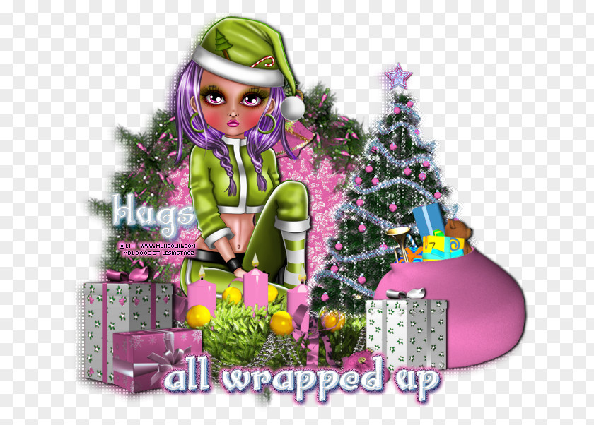 Wrapped Up Christmas Tree Ornament PNG