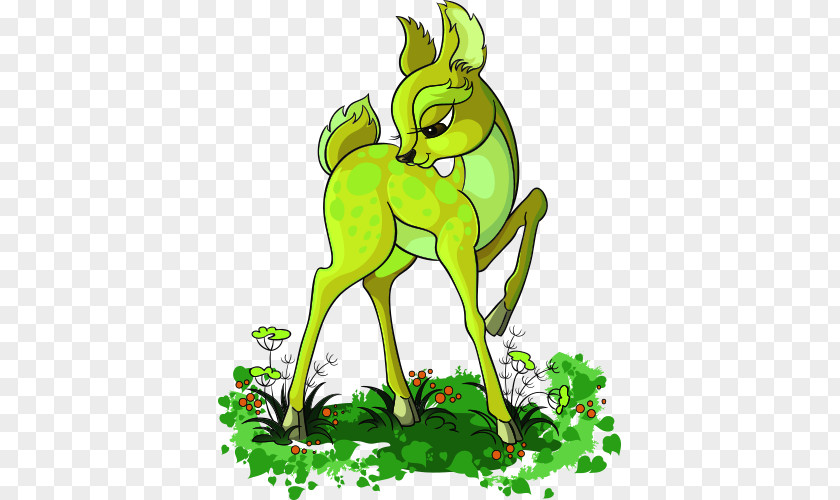 Cartoon Deer Illustration PNG